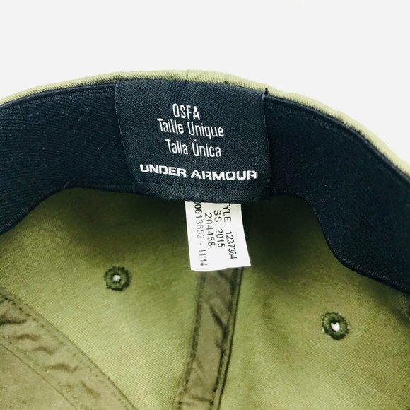 Under Armour Green Ball Cap Hat Embroidered Logo - Picture 4 of 5